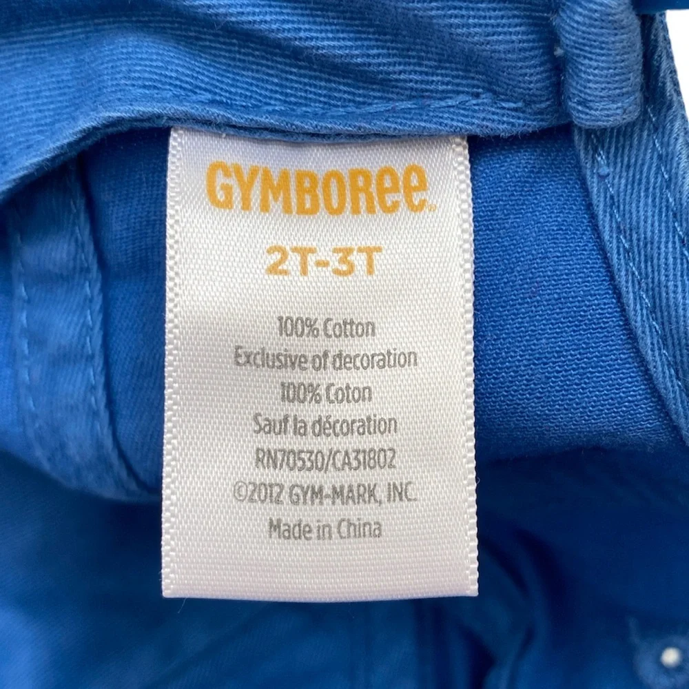 Gymboree Blue Shark Snorkel Baseball Cap Toddler 2T-3T Cotton Adjustable Hat